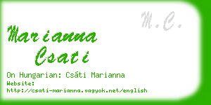 marianna csati business card