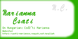 marianna csati business card